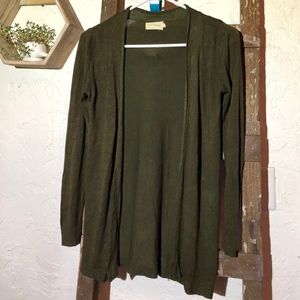 Army green cardigan